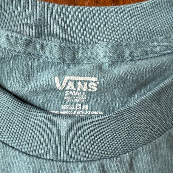 NEW Vans Sz S Blue Logo T-Shirt - Picture 3 of 6